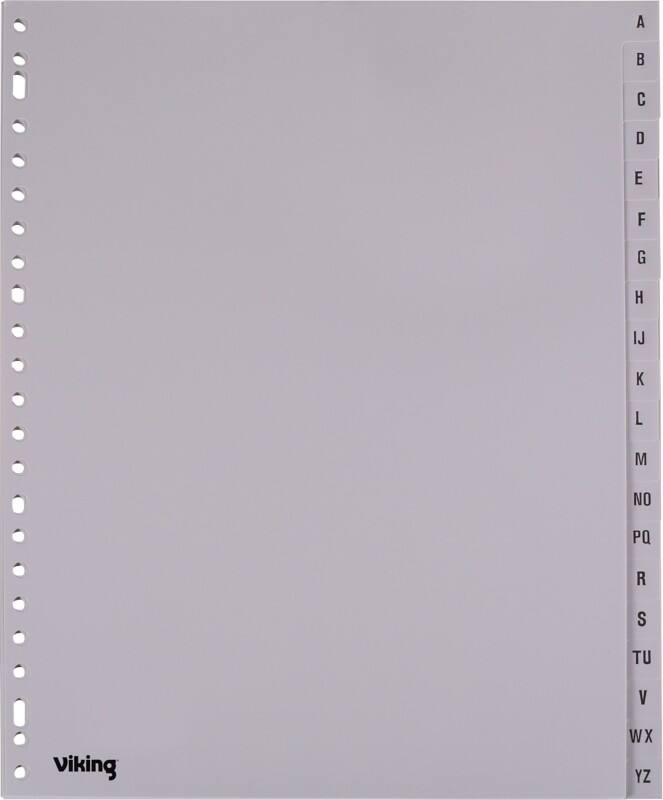 Viking A - Z Alphabetische Register DIN A4 Grau 20-teilig PP (Polypropylen) 23 Löcher