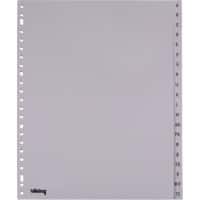 Intercalaires Office Depot Alphabetical A - Z A4 extra large Gris 20 intercalaires Polypropylène Rectangulaire 20 Perforations 5915034 20 Feuilles