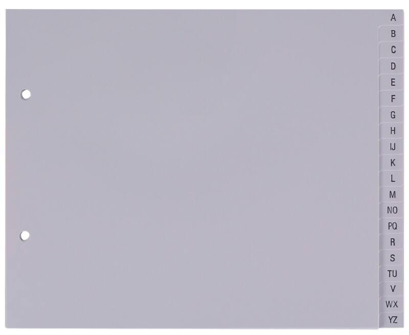 Viking A - Z Alphabetische Register DIN A5 Grau 20-teilig PP (Polypropylen) 2 Löcher Alphabetisch