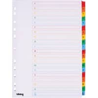 Intercalaires alphabetiques Office Depot Mylar carte, mylar 170 g/m² A4 20 intercalaires Blanc