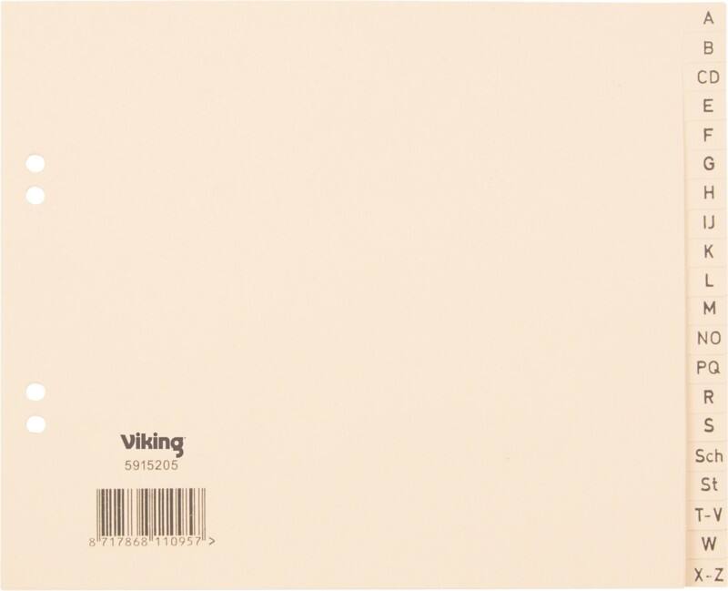 Viking Standard A - Z Alphabetische Register 100% Recycelt A4 Chamois 20-teilig 100 g/m² Papier 4 Löcher
