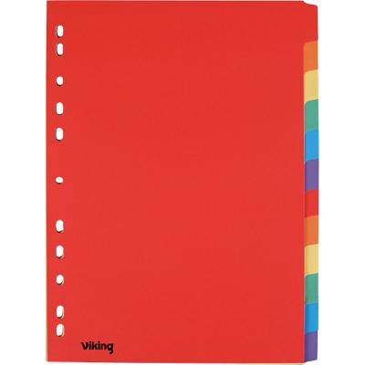 Intercalaires Viking Vierge A4 Assortiment 12 intercalaires Manille Rectangulaire 11 Perforations 5915772 12 Feuilles