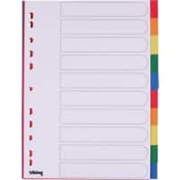 Intercalaires Office Depot Vierge A4 Assortiment 10 intercalaires Polypropylène Rectangulaire 11 Perforations 5915826 10 Feuilles