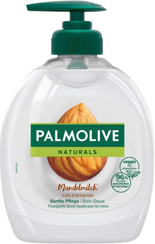 Palmolive Naturals Handseife Dosierpumpe Flüssig Mandelmilch Weiss 8714789939681 300 ml