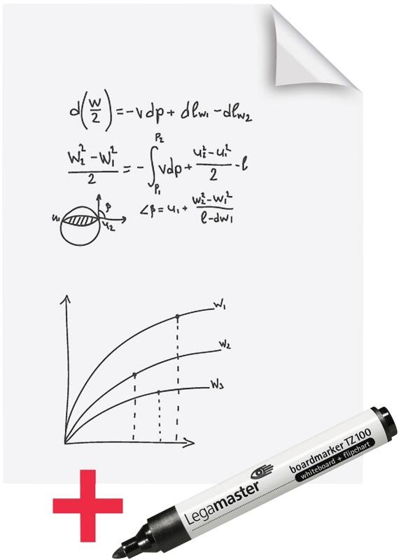 Tableau blanc en rouleau Legamaster Magic-Chart Page blanche A1 25 Feuilles