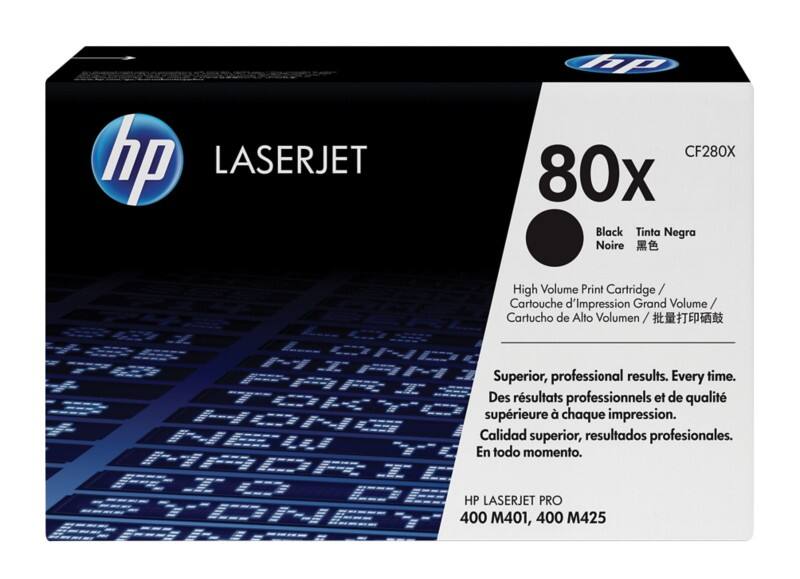 Toner HP 80X D'origine CF280X Noir
