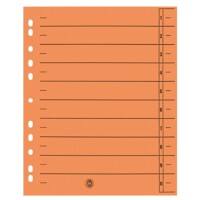 Intercalaires Niceday 1 à 10 A4 extra large Orange 10 intercalaires Carton Rectangulaire 11 Perforations 6052491 100 Unités
