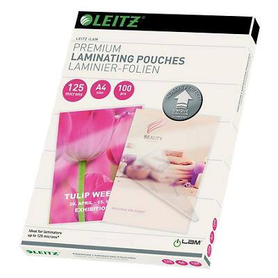 Leitz iLAM Premium Laminierfolien A4 Glänzend 125 Mikron (2 x 125) Transparent 100 Stück
