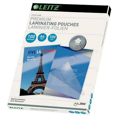 Leitz iLAM Premium Laminierfolien A4 Glänzend 100 Mikron (2 x 100) Transparent 100 Stück