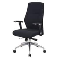 Fauteuil de direction London Realspace Mécanisme synchrone Tissu Accoudoirs 2D Hauteur du siège ajustable Noir 110 kg 650 mm