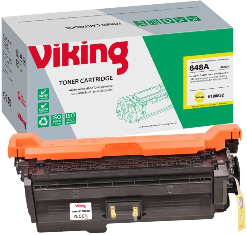 Viking 648A Kompatibel HP Tonerkartusche CE262A Gelb