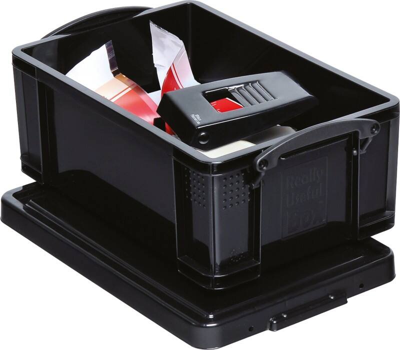 Boîte de rangement Really Useful Box Plastique 9 L Noir 25,5 x 39,5 x 15,5 cm