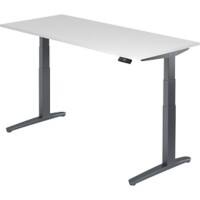 Bureau assis-debout Hammerbacher XBHM Blanc, Graphite 1 800 x 800 x 720 mm