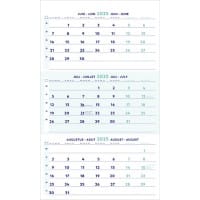 Brepols Wandkalender 2025 3 Monate / 1 Seite Deutsch, Französisch, Englisch, Niederländisch 60 (B) x 0,4 (T) x 30 (H) cm Weiß