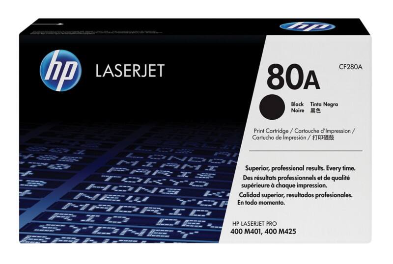 Toner HP 80A D'origine CF280A Noir