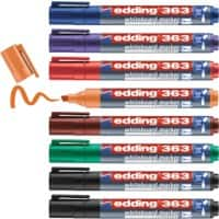 edding 363 Whiteboard-Marker Farbig assortiert Breit Keilspitze 1 - 5 mm 8 Stück