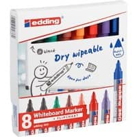 edding 360 Whiteboard-Marker Farbig assortiert Mittel Rundspitze 1,5 - 3 mm 8 Stück