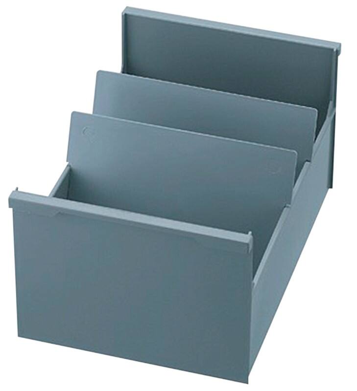 Fichier pour cartes de visite Styro Oeko Gris 23 x 34.5 x 17.5 cm