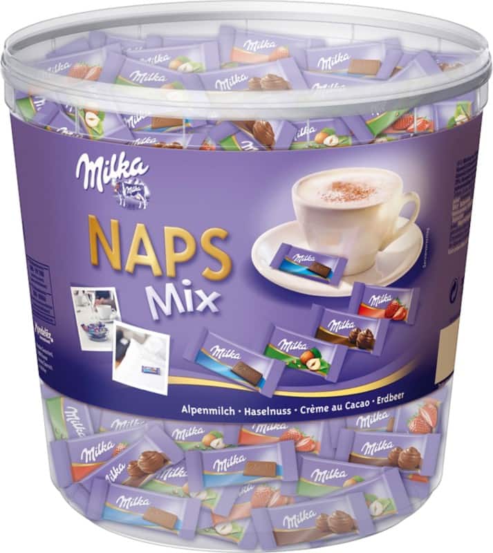 Chocolat Milka Naps Assortiment 207 Unités de 4,6 g