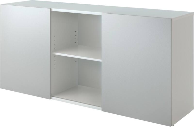 Armoire Hammerbacher Panneaux de particules Verrouillable 1600 x 420 x 748 mm Argenté;Blanc