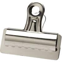 Pince double clip Viking Métal 75 mm Argenté 12 Unités