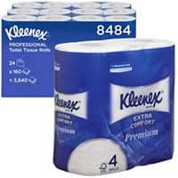 Kleenex Standard Toilettenpapier 4-lagig 8484CASE 24 Rollen à 160 Blatt