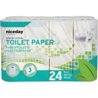 Papier toilette Niceday Professional Standard 3 épaisseurs 6316577 24 Rouleaux de 200 Feuilles