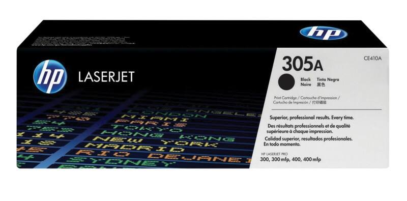 Toner HP 305A D'origine CE410A Noir