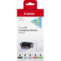 Cartouche jet d’encre Canon CLI-8BK/PC/PM/R/G D’origine Noir et 4 couleurs 4 unités