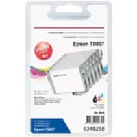 Cartouche jet d'encre Office Depot Compatible Epson T0807 Noir et 5 Couleurs C13T08074510 6 Unités
