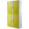 Armoire à portes rideaux Paperflow Blanc, vert 1100 x 415 x 2040 mm