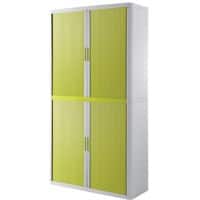 Armoire à portes rideaux Paperflow Blanc, vert 1100 x 415 x 2040 mm