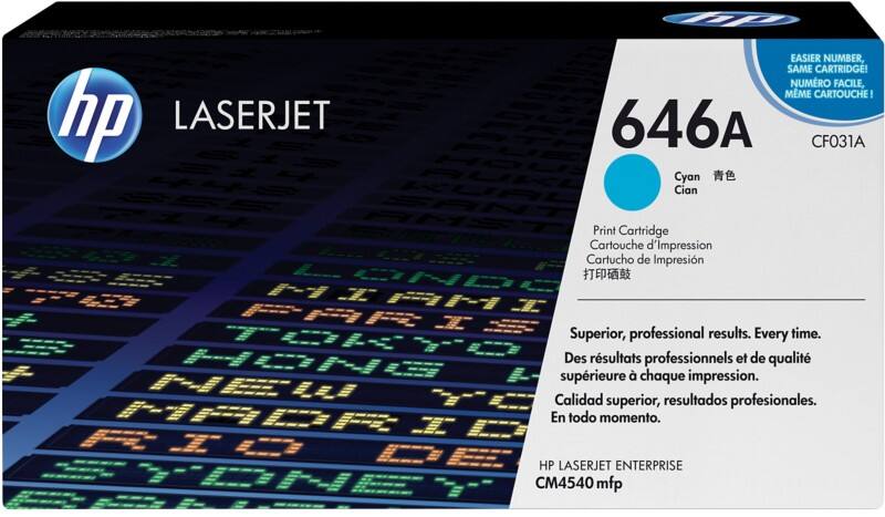 Toner HP D'origine 646A CF031A Cyan