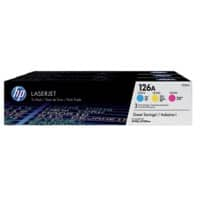 HP 126A Original Tonerkartusche CF341A Cyan, Magenta, Gelb Multipack 3 Stück