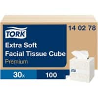 Mouchoirs extra doux Tork Premium Boîte cube 2 épaisseurs 100 Feuilles