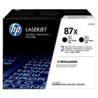Toner HP D'origine 87X Noir CF287XD 2 Unités