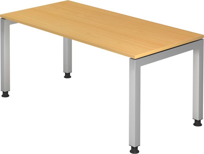 Bureau Hammerbacher J Series Rectangulaire Hêtre Bois Argenté 4 pieds 1600 x 680 mm