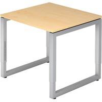 Bureau Hacmerbacher VRS08/3 R-Serie Imitation érable 80 x 80 x 85 x 65 - 85 cm