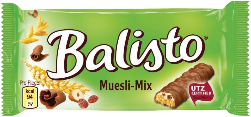 Barre chocolatée Balisto Muesli Mix Noisette, raisin sec 20 Unités de 37 g