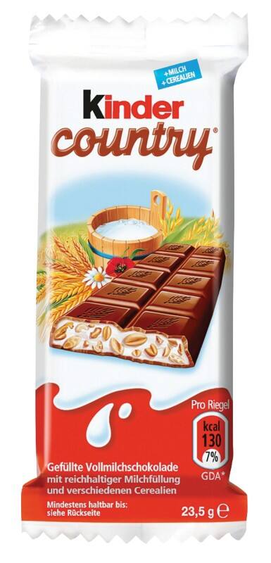 Barre chocolatée Ferrero Kinder Country 20 Unités de 23.5 g