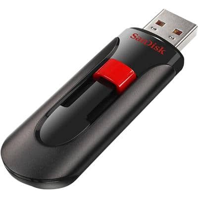 SanDisk USB 2.0 USB-Stick Cruzer Glide 16 GB Schwarz