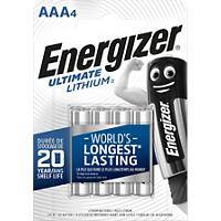 Energizer Batterie Ultimate Lithium FR03 AAA 1250 mAh Lithium (Li) 1.5 V 4 Stück