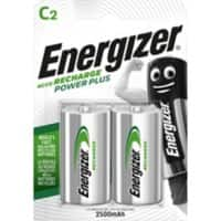 Piles rechargeables Energizer Power Plus C HR14 2500mAh NiMH 1,2V 2 Unités