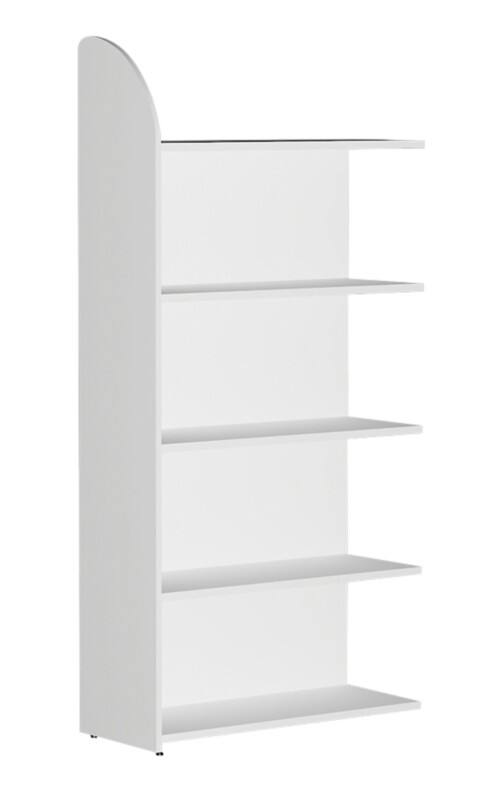 Éléments d'étagère Kerkmann Blanc 5 étagères Avec panneau de fond 800 x 325 x 1 900 mm