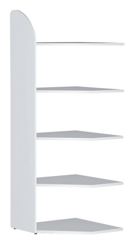 Kerkmann Dante Holz, Stahl Eckregalfeld 600 x 325 x 1.900 mm Weiß