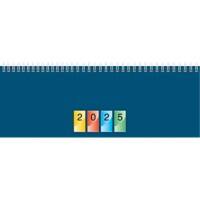 Baier & Schneider Schreibtisch-Kalender 2026 1 Woche auf 2 Seiten Blau Deutsch, Englisch, Französisch, Italienisch 29,7 x 10 cm