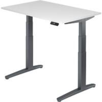 Bureau assis-debout Hammerbacher XBHM Blanc, Graphite 1 200 x 800 x 720 mm