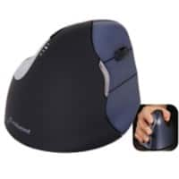 Souris ergonomique sans fil BakkerElkhuizen Evoluent4 Capteur optique Pour droitiers USB-A Nano récepteur Noir, violet