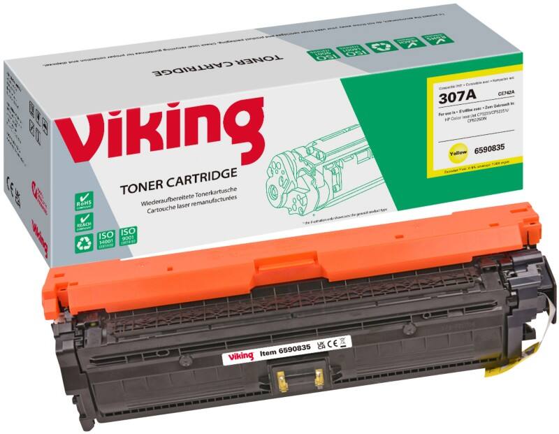Toner Viking 307A Compatible HP CE742A Jaune