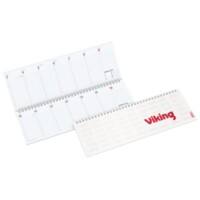 Viking Schreibtisch-Kalender 2025 1 Woche / 1 Seite Deutsch 30.4 (B) x 10.5 (H) cm Weiss